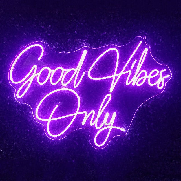 Good Vibes Only | Neon Sign Light | purple