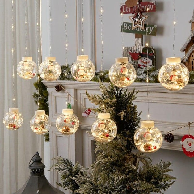 Snowman Wishball Curtain Lights | WW | Chronos