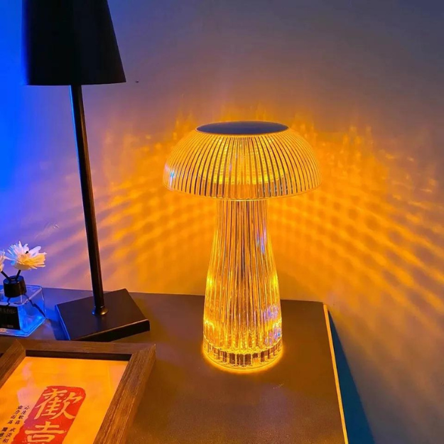 Mushroom Reflection Portable LED Crystal Table Lamp