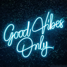 Good Vibes Only | Neon Sign Light | Ice Blue