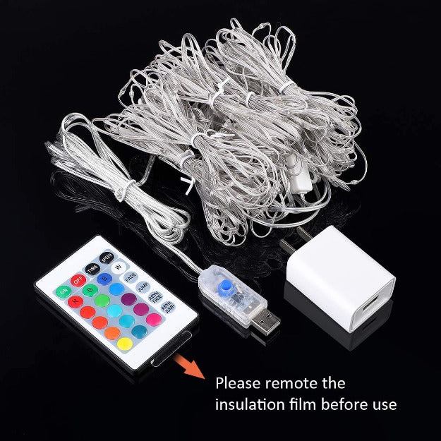 RGB Copper Wire Fairy LED String Lights - 16 Color Changing RGB Remote Control