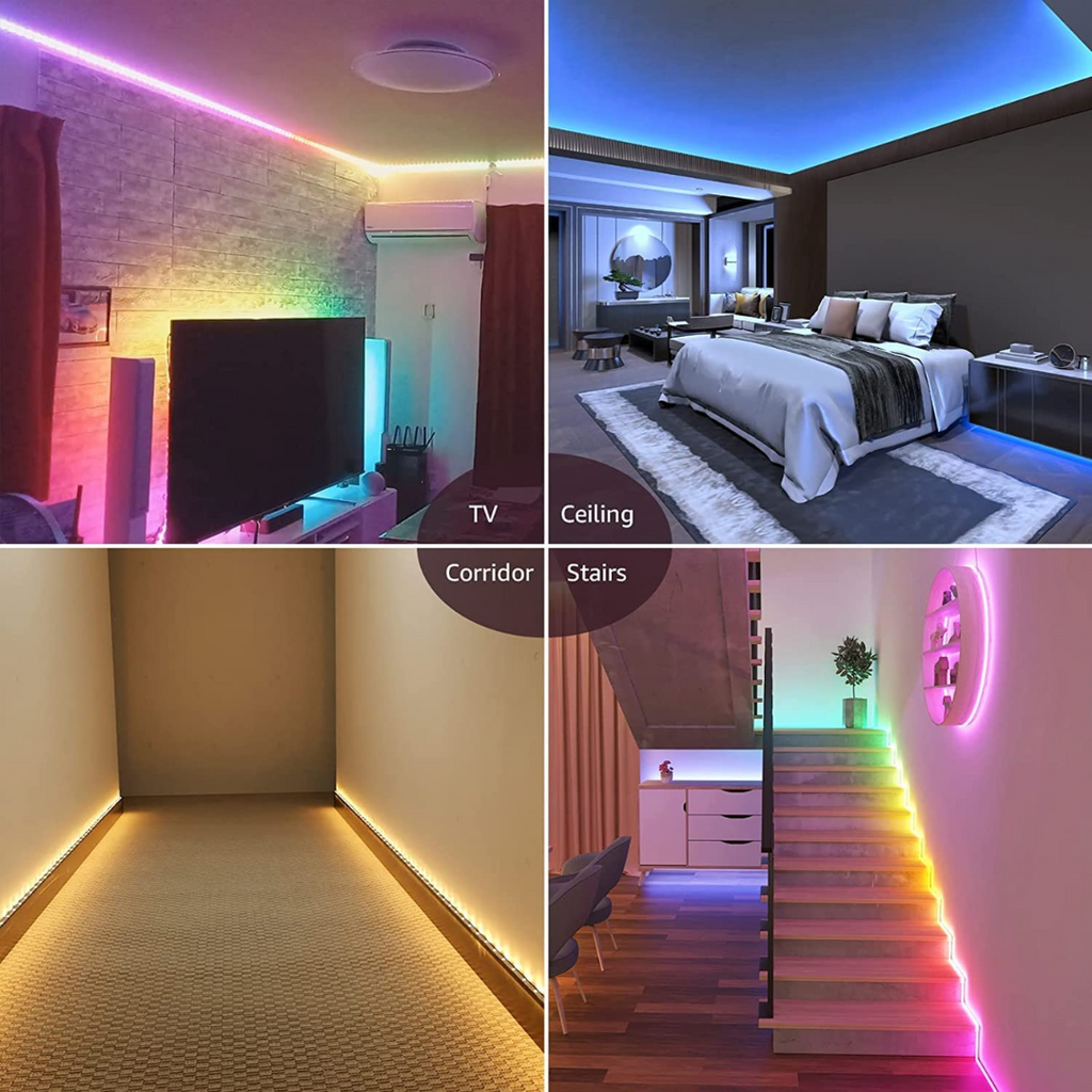 Smart Pixel RGBIC Strip Lights with App Control and Google Home & Alexa Compatible