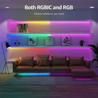 Smart Pixel RGBIC Strip Lights with App Control and Google Home & Alexa Compatible