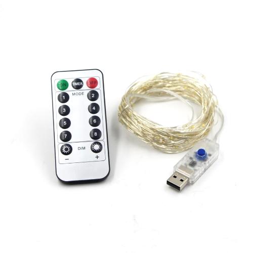 Fairy Lights - USB Operated | 8 Function Remote Control | Warm White - Chronos