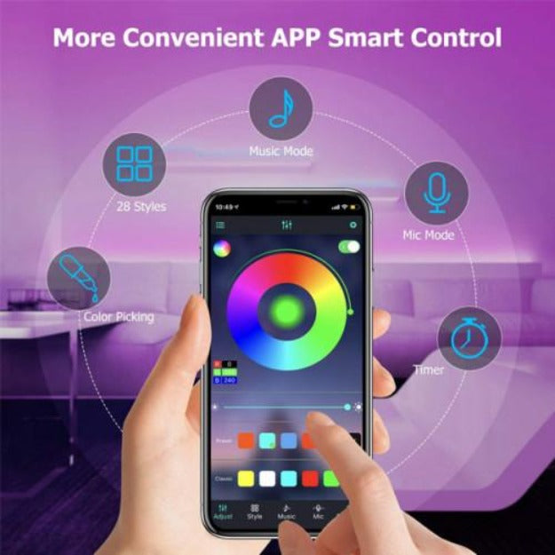 Rgb Strip Remoteapp USB RGB LED Strip Lights with Smart App | Vibrant Lighting Control ...