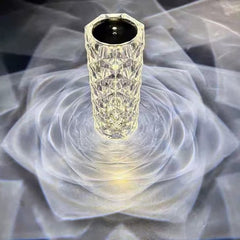 Rose Crystal Reflection Portable LED Table Lamp