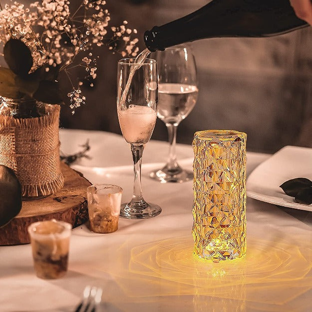 Rose Crystal Reflection Portable LED Table Lamp | Chronos Lights
