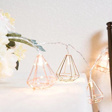 Diamond String Lights - 3AA Battery + USB Operated | Rose Gold - Chronos