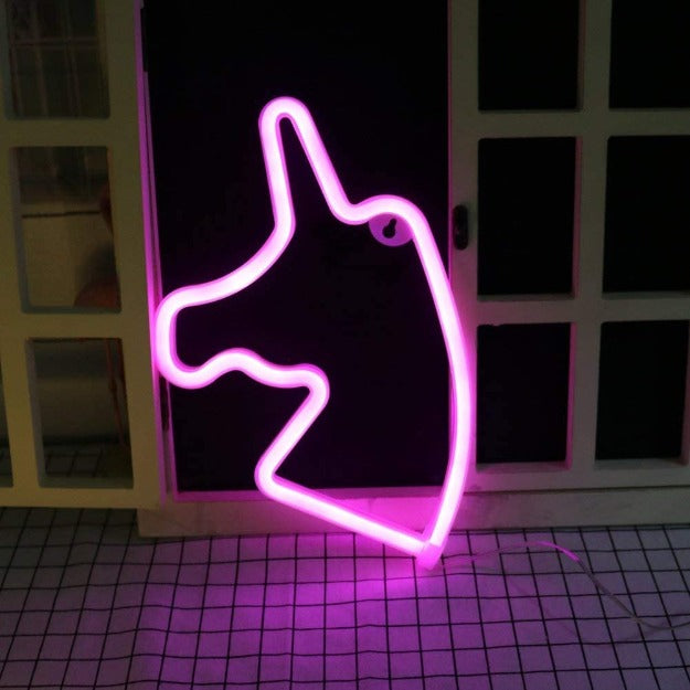 Neon Sign Lamp Wall Hanging | Battery & USB Operated | Unicorn