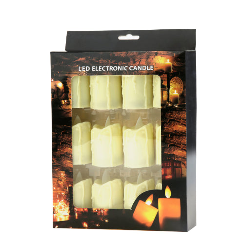 LED Moving Wick Candle | Pack of 12 | 2" - Chronos