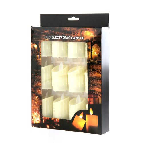 LED Moving Wick Candle | Pack of 12 | 2" - Chronos