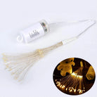Firework copper wire LED string lights powered by batteries or USB for versatile decoration