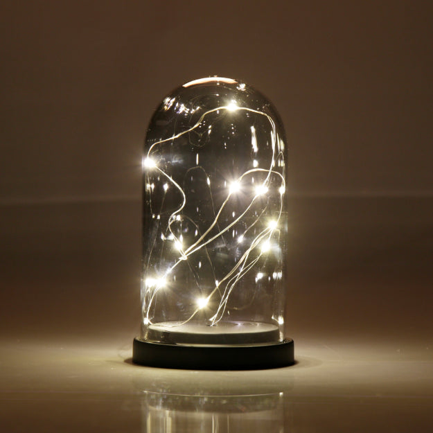 Glass Bell Jar with Fairy Lights - Chronos