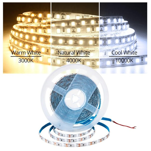 LED Strip Light - 2835 SMD LED - 120 LED Per Meter - Natural White 4000K
