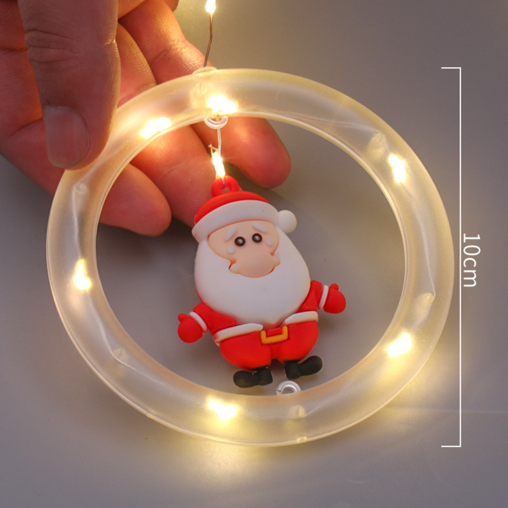 Christmas Rings Curtain Lights | Warm White LED | Chronos Lights