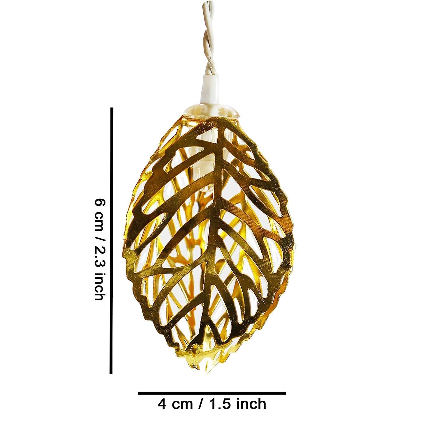 Chronos Lights metal leaf string lights with 16 LEDs for festive ambience