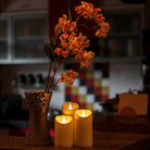 ChronosLights LED 3D jumping wick pillar candle with realistic flame effect