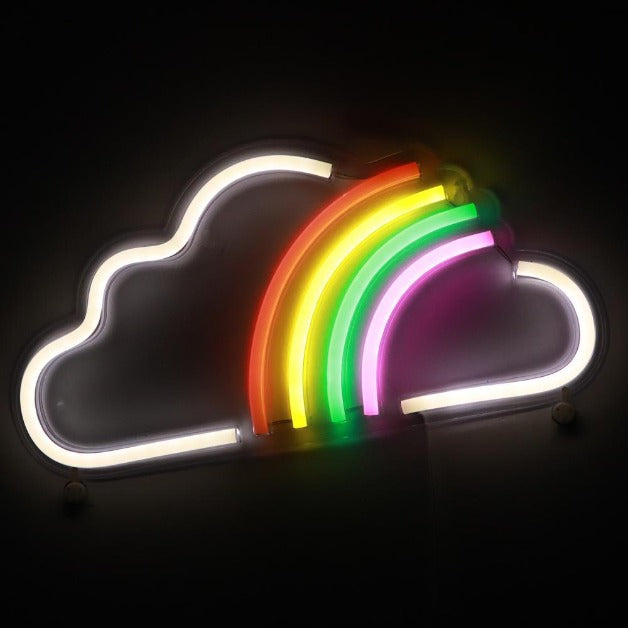 Neon Sign Light | Wall Hanging | Cloud with Rainbow