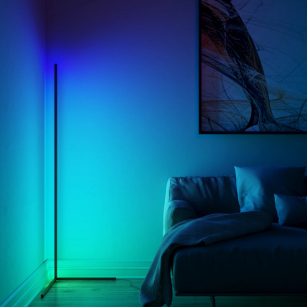 Smart RGB Corner Floor Lamp | Remote Control Color Changing | Chronos Lights