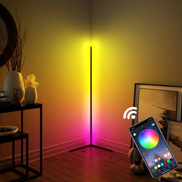 Smart RGB Corner Floor Lamp | Remote Control Color Changing | Chronos Lights