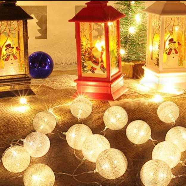 Cotton Ball String Lights - White Chronos