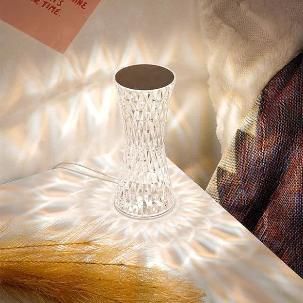 Curvy Reflection Portable LED Crystal Table Lamp | Chronos Lights