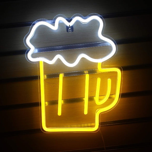 Neon Sign Light | Wall Hanging | Beer Glass