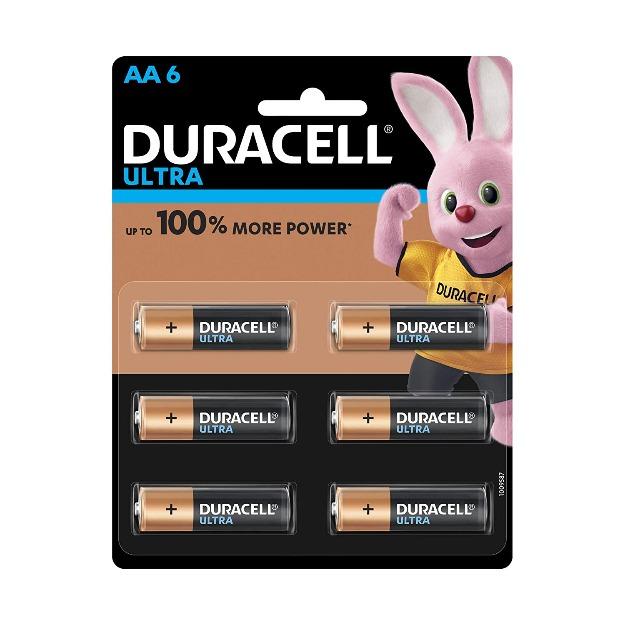 Duracell Ultra Alkaline size AA Batteries 1.5V Pack of 6