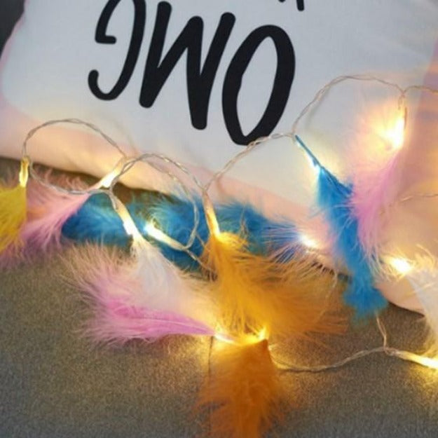 Feather String Lights - Multi color