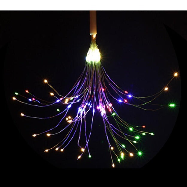 Firework Fairy Lights - 4AA Battery Operated | 8 Function Remote Control | IP44 Waterproof | Multi LED - Chronos