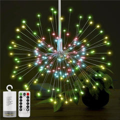 Firework Copper Wire Fairy LED String Lights  - 8 Function Remote Control | IP44 Waterproof | Multi LED
