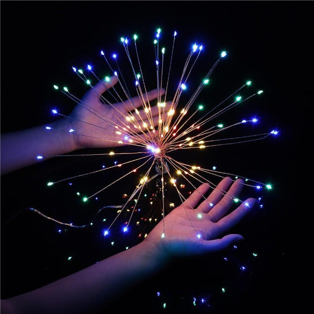 Firework Fairy Lights - 4AA Battery Operated | 8 Function Remote Control | IP44 Waterproof | Multi LED - Chronos