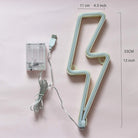 Neon Sign Lamp Wall Hanging | Battery & USB Operated | Lightning Bolt (Warm White) - Chronos