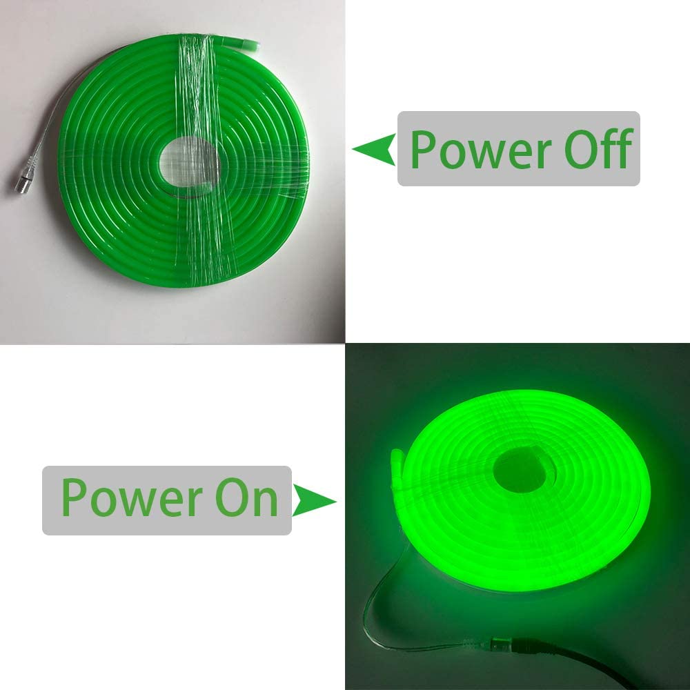 8mm x 16mm flexible green LED strip, great for gaming rooms and festive lighting
