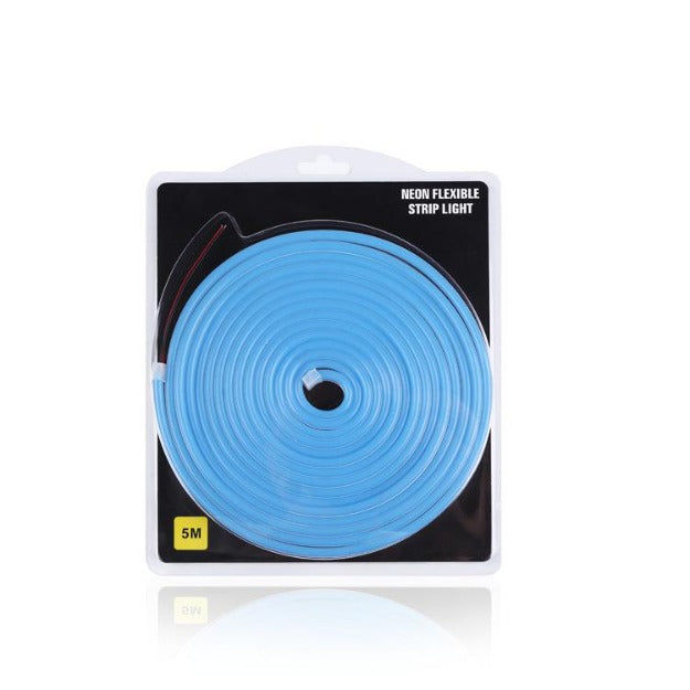 8mm x 16mm flexible ice blue LED strip, great for under-cabinet and display lighting  
