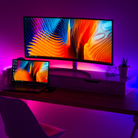 Smart RGB LED strip with remote control, allowing 16 million color options.