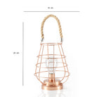 Geometric Metal Cage Lamp - Rose Gold - Chronos