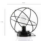 Geometric Metal Cage Lamp - Matte Black - Chronos