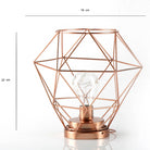 Geometric Metal Cage Lamp - Rose Gold - Chronos