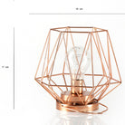 Geometric Metal Cage Lamp - Rose Gold - Chronos