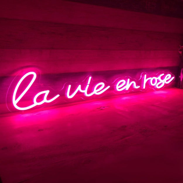 La Vie En Rose LED Neon Sign Pink Neon Lightus Seller 
