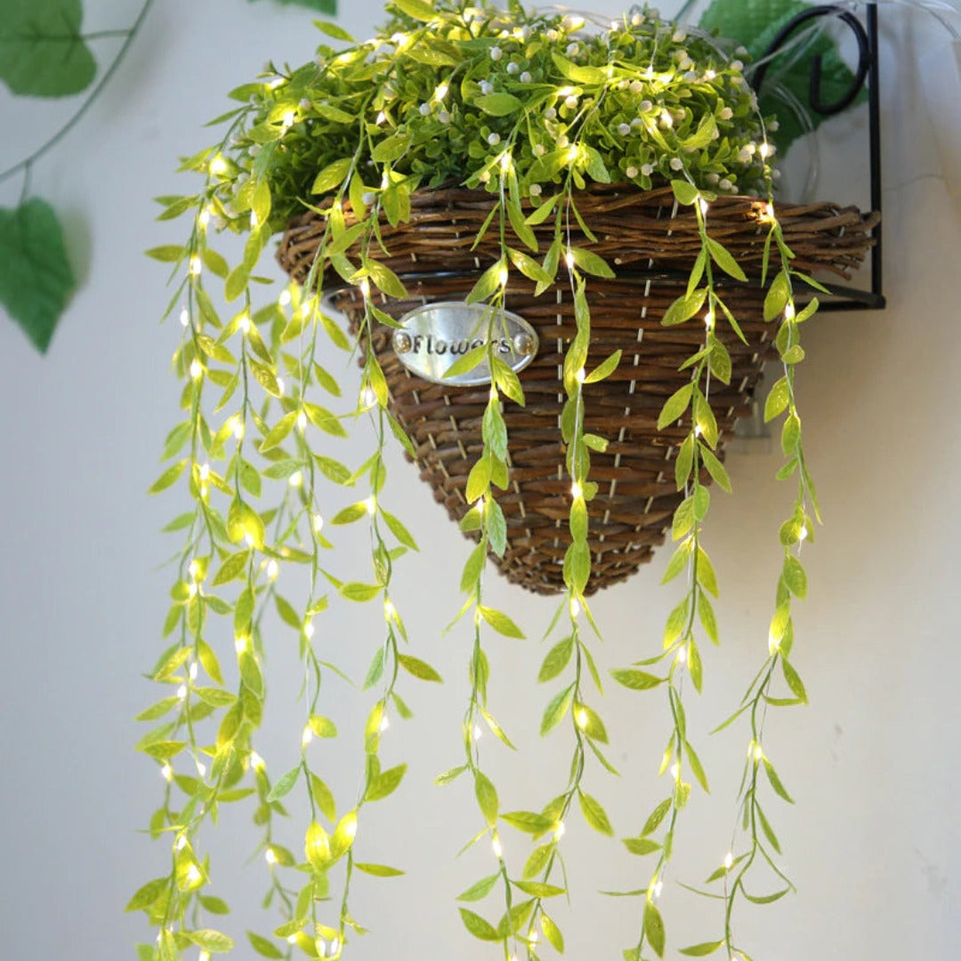 Indoor and semi-outdoor leaves garland fairy LED lights for festivals and parties – Chronos Lights