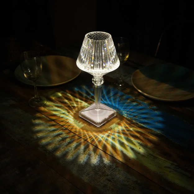 Inter Reflection Portable LED Crystal Table Lamp