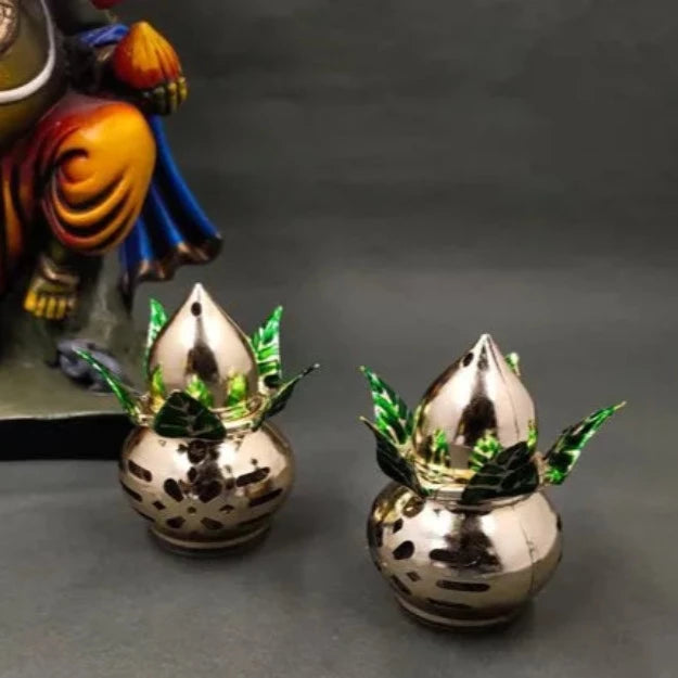 LED Kalash with Meena Leaf – Perfect for Mandir and Tabletop Décor