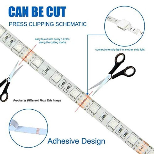 LED Strip Light 2835 SMD LED 120 LED Per Meter Amber Yellow | Chronos lights
