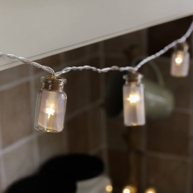 Mini Glass Jar String Lights - Warm White LED