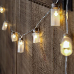 Mini Glass Jar String Lights - Warm White LED