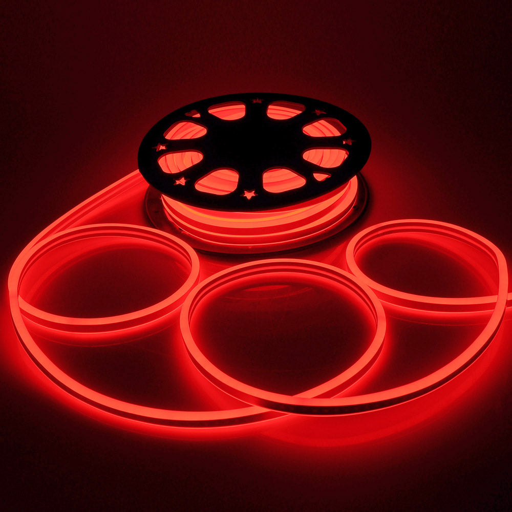 Professional-grade red neon LED strip, ideal for branding and advertising
