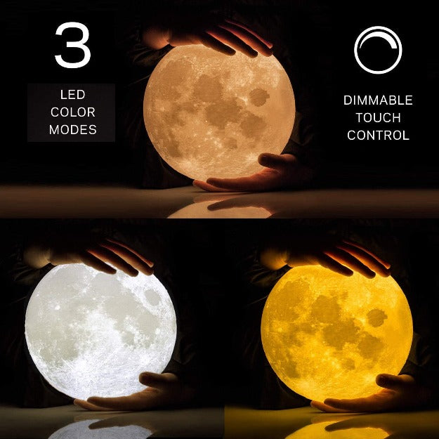Customized 3D Moon Lunar Lamp – Unique anniversary, birthday, or wedding gift with photo and text