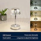 Diamond Reflection Portable LED Crystal Table Lamp | Chronos Lights